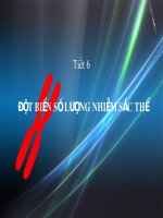 Bài 6: ĐỘT BIẾN SỐ LƯỢNG NST ( CB - CỰC HAY)