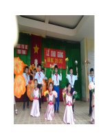 học sinh trường tiểu học Triệu Thành trong ngày khai giảng