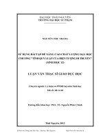 sử dụng bài tập để nâng cao chất lượng dạy học chương tính quy luật của hiện tượng di truyền (sinh học 12)