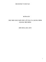 Chuẩn kiến thức kỹ năng Anh 9