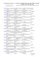 Đề Tốt nghiệp Tiếng Anh THPT 2006_Phổ thông