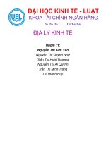 Bài giảng địa lý kinh tế