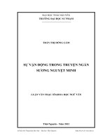sự vận động trong truyện ngắn sương nguyệt minh