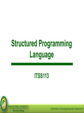 Structured programming language