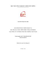 GIẢI PHÁP PHÁT TRIỂN DỊCH VỤ GIÁ TRỊ GIA TĂNG TRÊN ĐIỆN THOẠI DI ĐỘNG TẠI CÔNG TY CỔ PHẦN TRUYỀN THÔNG VIỆT NAM