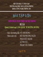 báo cáo đề tài quản lý khách sạn làng quốc tế hướng dương