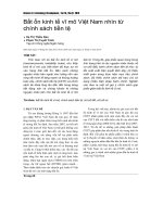 Tạp chí công nghệ ngân hàng bất ổn kinh tế vĩ mô việt nam nhìn từ chính sách tiền tệ