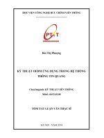 KỸ THUẬT OFDM ỨNG DỤNG TRONG HỆ THỐNG THÔNG TIN QUANG