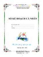Mẫu số kế hoạch cá nhân năm học 2011-2012