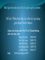 slike thuyết trình báo cáo đề tài phân loại thư, lọc thư rác áp dụng giải thuật naive bayes.