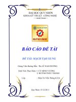 Báo cáo đề tài  Mạch tạo xung