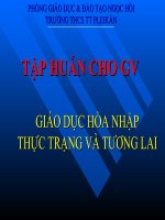 Phần 1-GD hoa nhap thuc trang - tuong lai