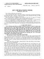 Quy chế hoạt động của chi bộ