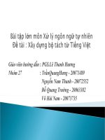 slike thuyết trình báo cáo đề tài  xây dựng bộ tách từ tiếng việt