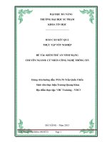 Báo cáo kết quả thực tập tốt nghiệp đề tài kiểm thử an ninh mạng chuyên nghành cử nhân công nghệ thông tin