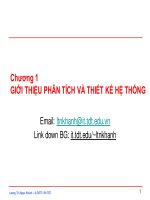 slide bài giảng môn phân tích thiết kế hệ thống thông tin chương 1 giới thiệu phân tích và thiết kế hệ thống