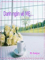 DANH NGÔN VỀ MẸ