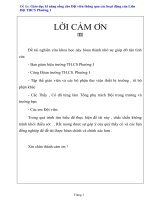 Đề tài: Giáo dục kĩ năng sống cho đội viên thông qua các hoạt động của liên đội THCS phường 1