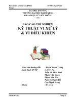 Báo cáo thí nghiệm kỹ thuật vi xử lý & vi điều khiển