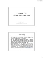 Phân tích thuật toán  chia để trị