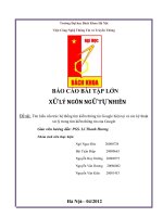 báo cao sư lỹ ngôn ngữ tự nhiên đề tài tìm hiểu cấu trúc hệ thống tìm kiếm thông tin google hiện tại và các kỹ thuậ