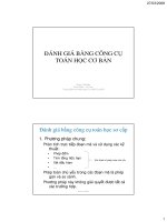 Đánh giá bằng phương tiện toán học cơ bản