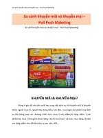 So sánh khuyễn mãi và khuyễn mại – pull push maketing