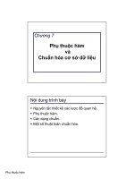 Phụ thuộc hàm và chuẩn hóa cơ sở dữ liệu