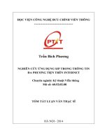 NGHIÊN CỨU ỨNG DỤNG SIP TRONG THÔNG TIN  ĐA PHƢƠNG TIỆN TRÊN INTERNET