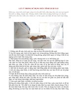 LƯU Ý TRONG SỬ DỤNG MÁY TÍNH XÁCH TAY