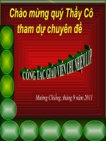 CHUYEN DE CHU NHIEM LOP O TIEU HOC