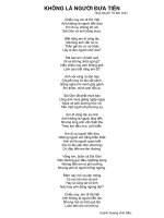 KHÔNG LÀ NGƯỜI ĐƯA TIỄN