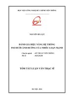 ĐÁNH GIÁ HIỆU NĂNG HỆ THỐNG  FSO DƯỚI ẢNH HƯỞNG CỦA NHIỄU LOẠN MẠNH