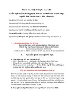 KINH NGHIỆM HỌC VÀ THI