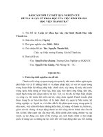 ĐỀ TÀI: LUẬN CỨ KHOA HỌC CỦA VIỆC HÌNH THÀNH HỌC VIỆN THANH TRA