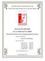 báo cáo đề tài phân loại thư, lọc thư rác áp dụng giải thuật naive bayes.