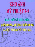 KHO ẢNH MT8-9:VẼ CHÂN DUNG-VẼ TƯỢNG CHÂN DUNG...