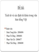 slike thuyết trình báo cáo sử lý ngôn ngữ tự nhiên tách từ và xác định từ khóa trong văn bản tiếng việt