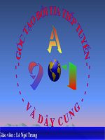 TIẾT 42: GÓC TẠO BỞI TIA TIẾP TUYẾN VÀ DÂY CUNG