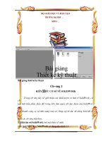 bài giảng về thiết kế kỹ thuật