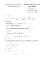 Đề thi tuyển sinh vào lớp 10 chuyên ninh bình