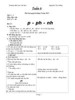 GIÁO ÁN LỚP 1-TUẦN 6 NĂM 2011