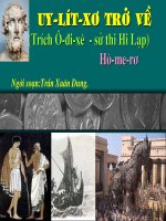 Uy-lít-xơ trở về( Trích Ô-đi-xê -- sử thi Hi Lạp -- Hô-me-rơ ).