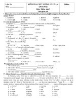 de KSCL-tieng anh 9- co dap an