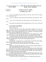 DỰ THẢO Kế hoạch HĐ tổ TỰ NHIÊN năm học 2011-2012