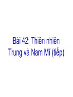 bài 42: Thiên nhiên Trung và Nam Mĩ( tiếp theo)