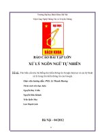 báo cáo sử lý ngôn ngữ tự nhiên đề tài tìm hiểu cấu trúc hệ thống tìm kiếm thông tin google hiện tại và các kỹ thuật