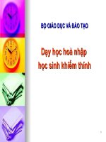 Dạy hoa nhap hoc sinh khem thinh