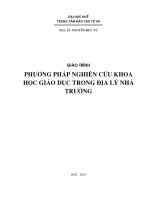 Phương pháp nghiên cứu khoa học giáo dục trong địa lý nhà trường