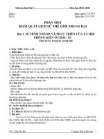 Giáo án lịch sử 7 Giảm tải